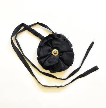 black flower garter