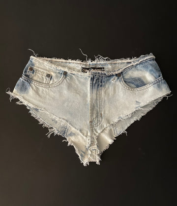 denim shorts bleached size 24