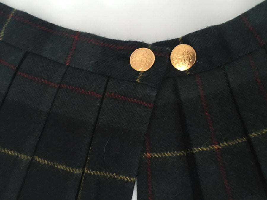 plaid boxpleat skirt belt // ARCHIVE