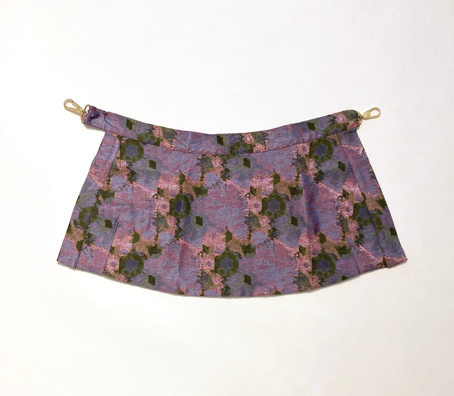 Purple brocade short skirt belt // ARCHIVE
