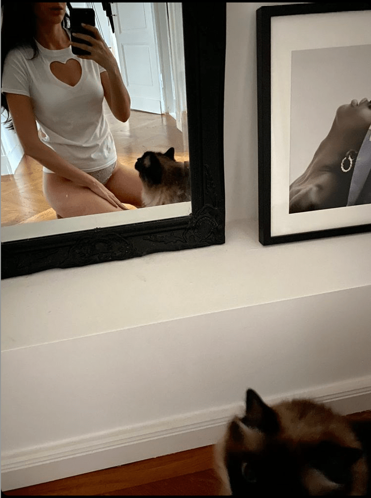 White handmade upcycled heart cut out T-shirt size XS by Sarah Aphrodite 