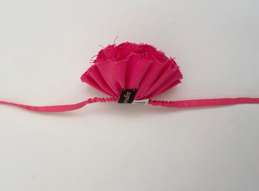 pink fluffy flower accessory