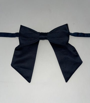 navy bow ankle accessory