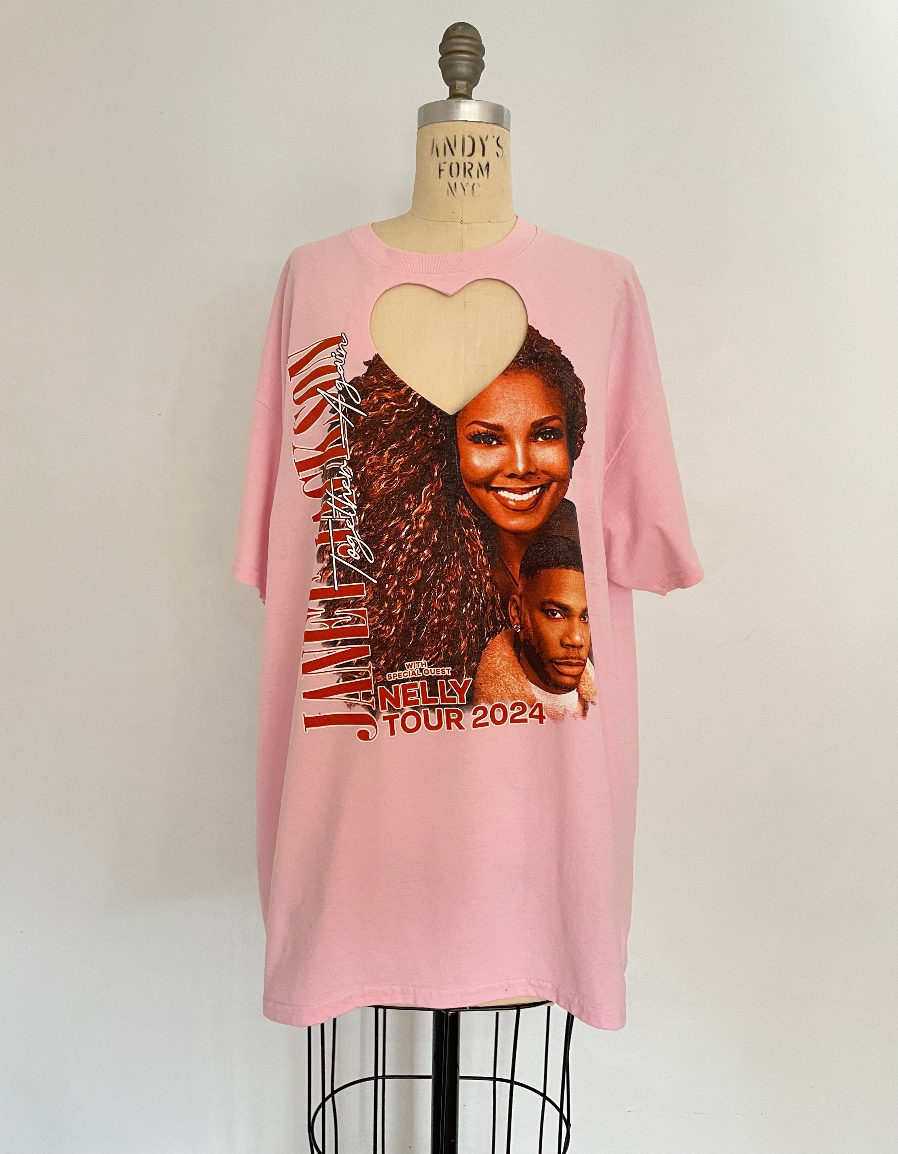 One-of-a-Kind Janet Jackson & Nelly Tour Heart Cut-Out Tee