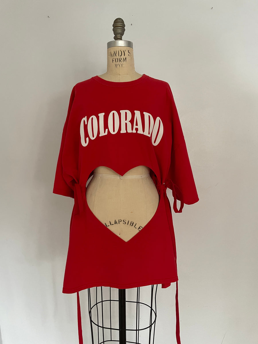 Colorado double heart tee with ties