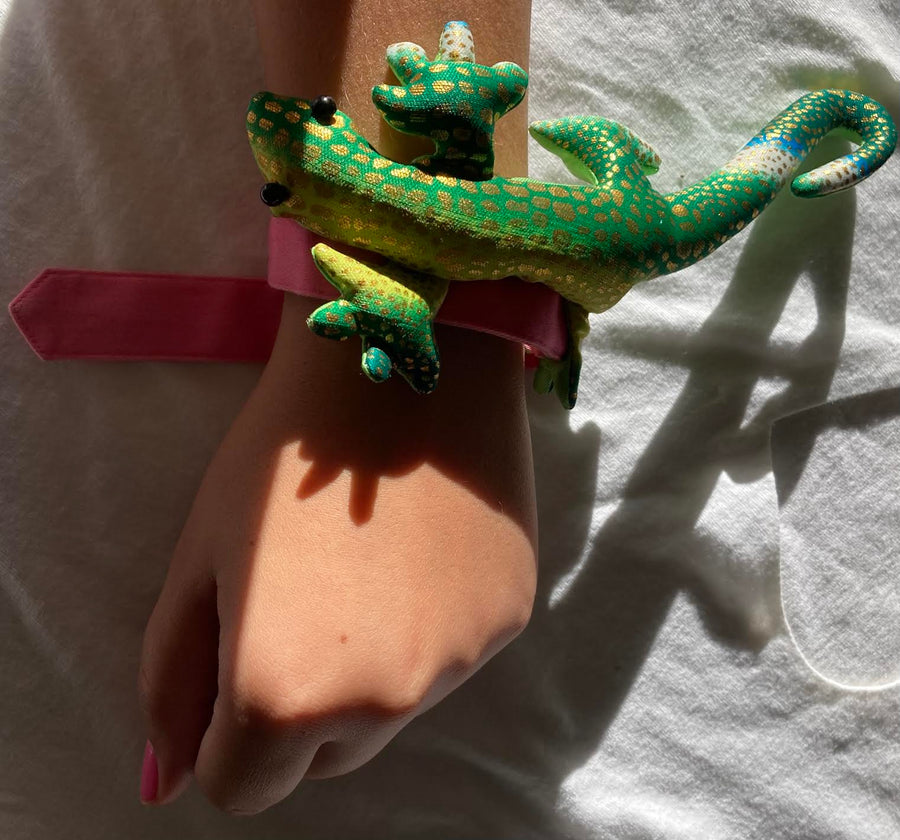 hot pink Lizard bracelet // ARCHIVE