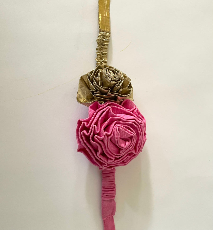 PINK & GOLD FLOWER ACCESSORY
