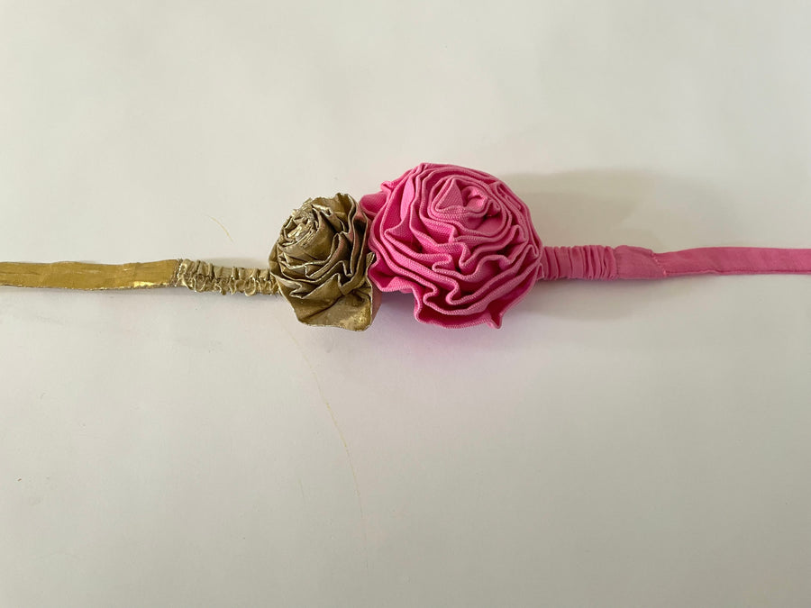 PINK & GOLD FLOWER ACCESSORY