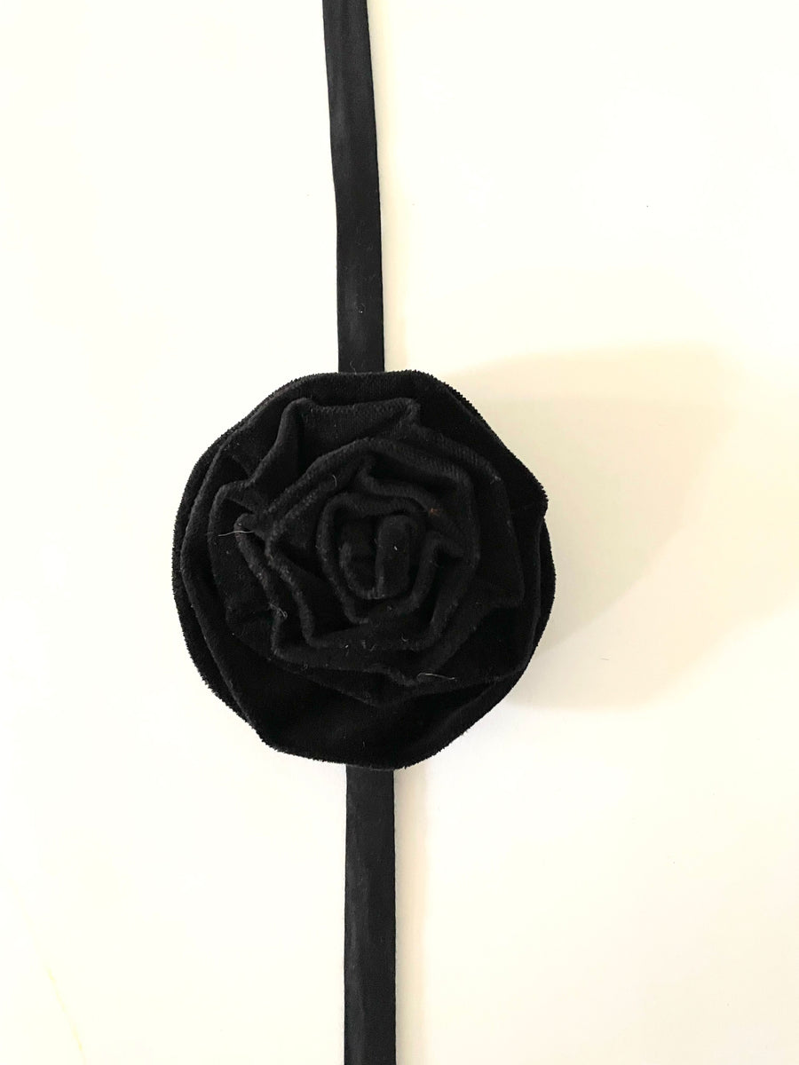 FLOWER ACCESSORY / SINGLE  / BLACK VELVET