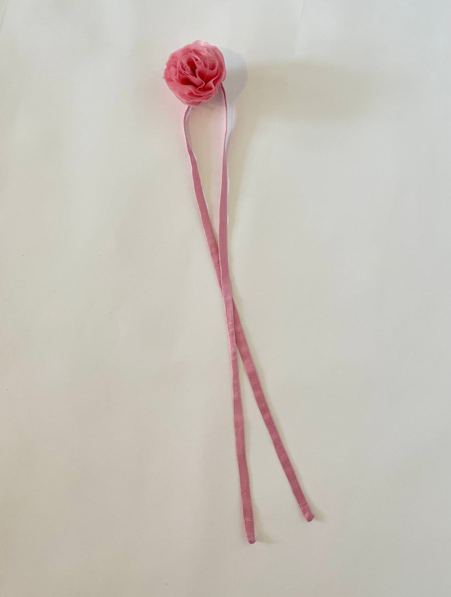 silk organza pink flower accessory
