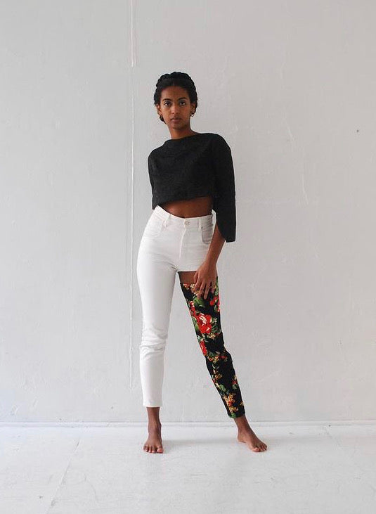 TAPERED FLORAL LEG PIECE // ARCHIVE