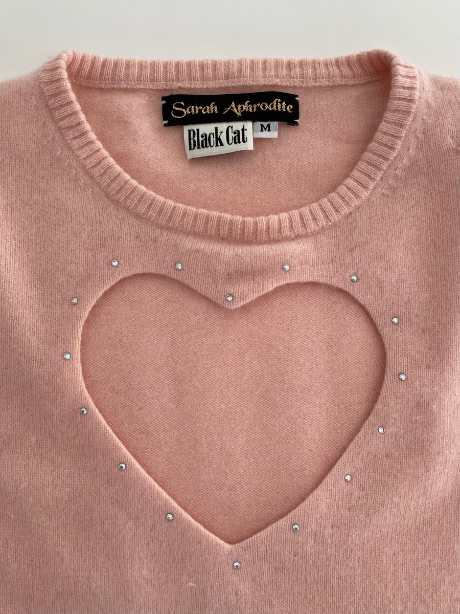 Sweater with 2025 heart cut out
