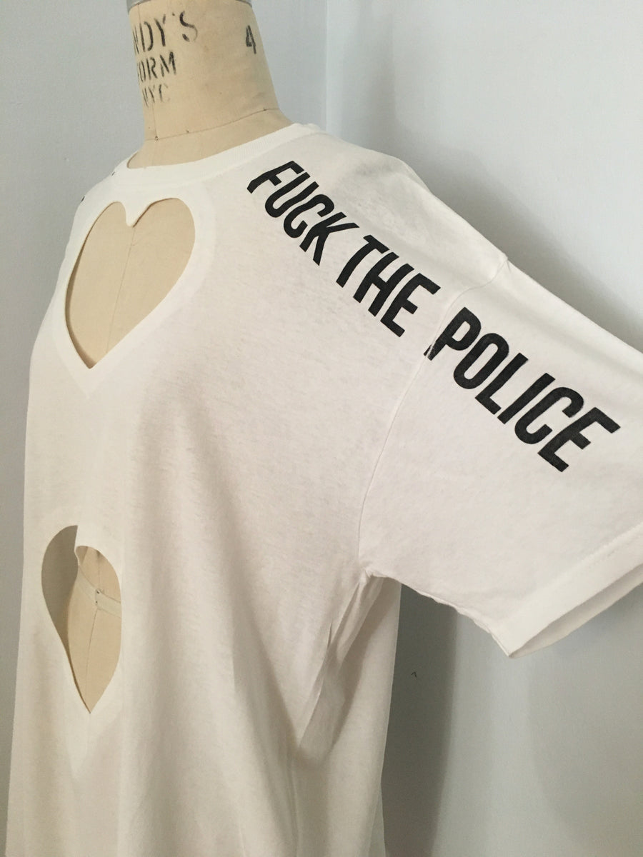 FTP OVERSIZED SILKSCREEN HEART CUT-OUT TEE