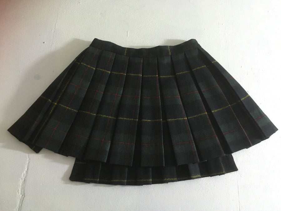 plaid boxpleat skirt belt // ARCHIVE