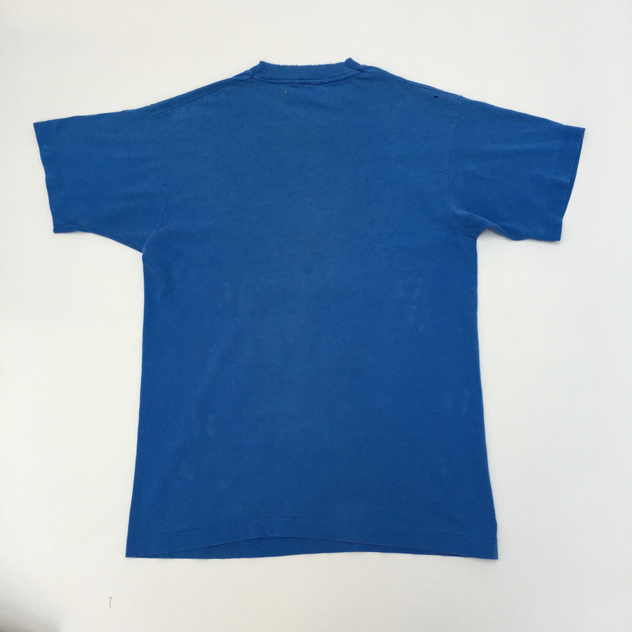WASHED BLUE TRIPLE HEART CUT-OUT TEE