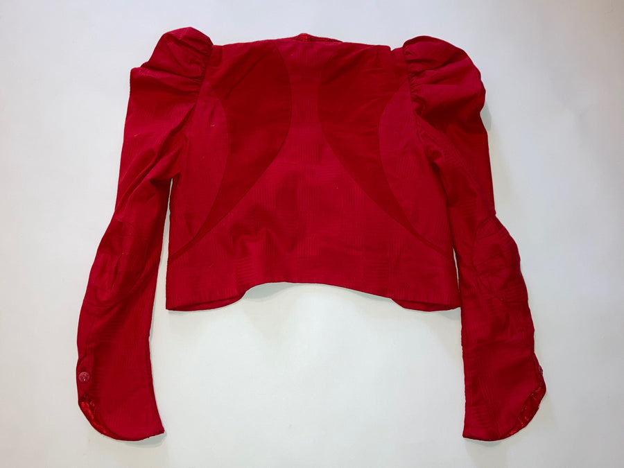 RED PUFF SLEEVE JACKET // ARCHIVE
